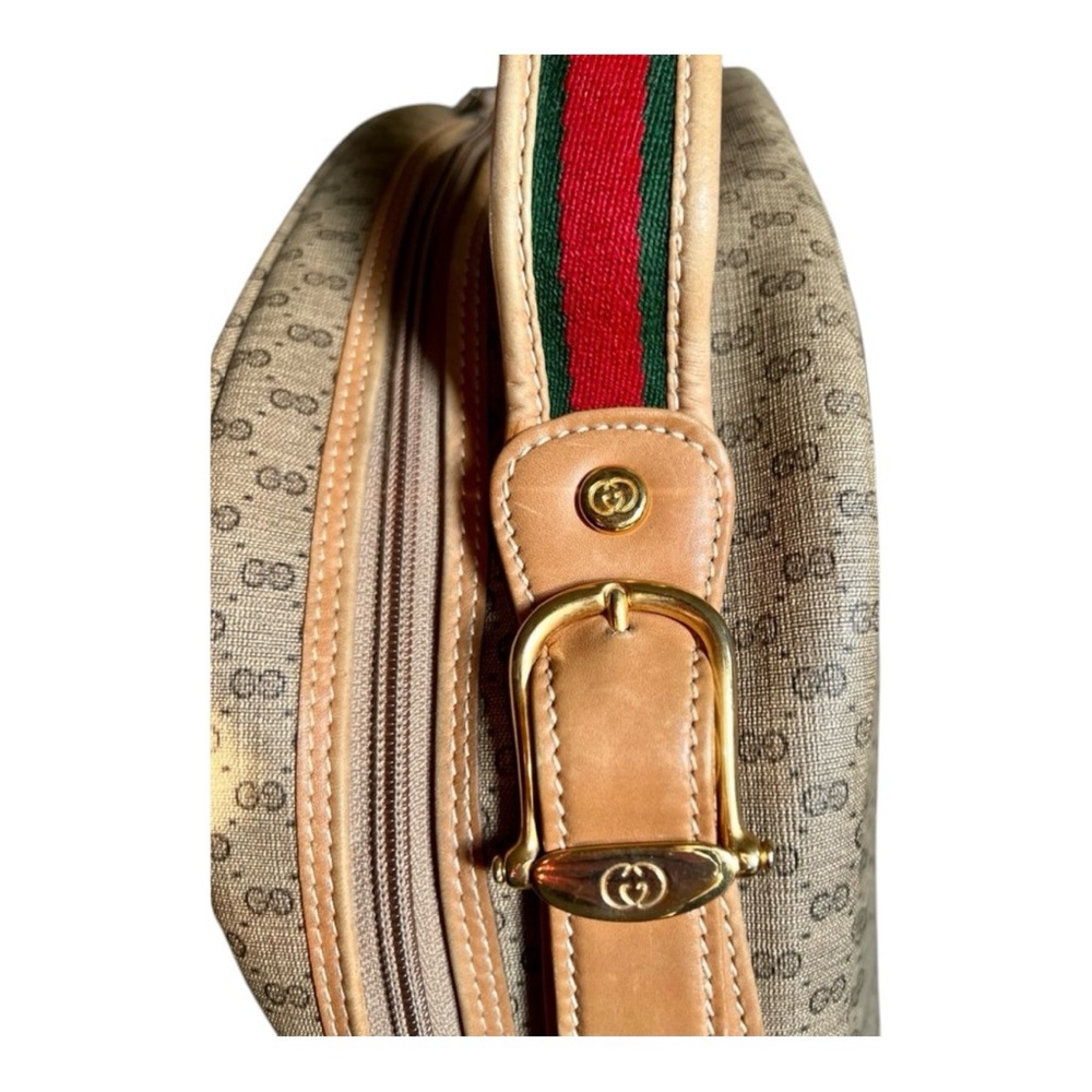 ⚡️SOLD⚡️ GUCCI Authentic Rare Vintage 17” XL Micro GG Canvas Luggage Travel Bag - Picture 7 of 14